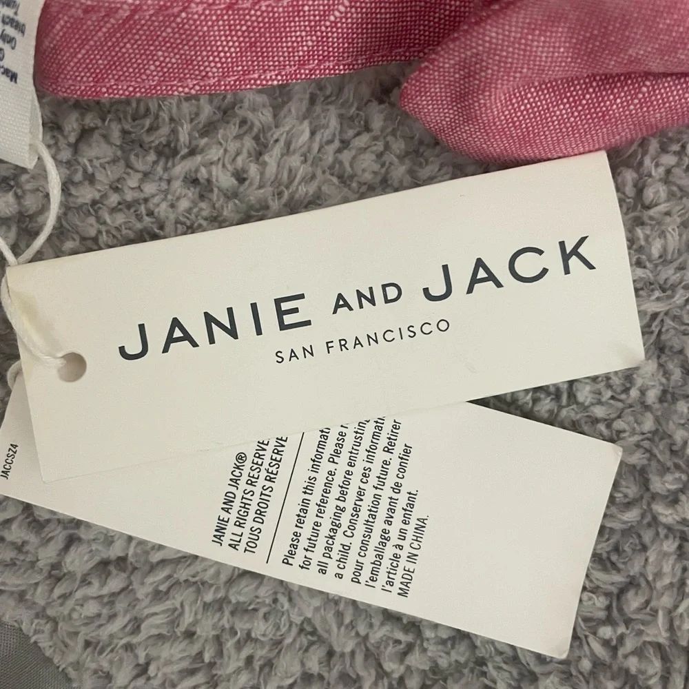 🌺$10 SALE ITEM🌺 Janie & Jack NWT infant red slub linen Bow tie